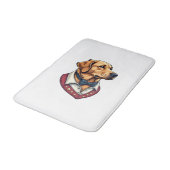 USA Golden Retriever Vintage Patriotic Dog Shirt バスマット (アングル)
