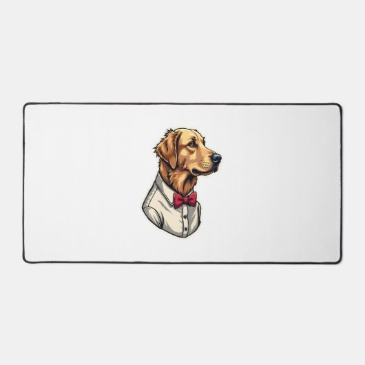 USA Golden Retriever Vintage Patriotic Dog Shirt 4 デスクマット (正面)