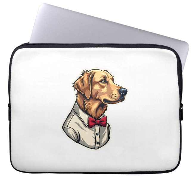 USA Golden Retriever Vintage Patriotic Dog Shirt 4 ラップトップスリーブ (正面)