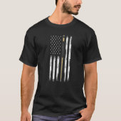USA Graphic Pool Billard Snooker Billard Cue 8 Bal Tシャツ (正面)