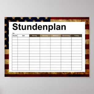 USA / Grunged flag ポスター