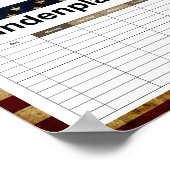 USA / Grunged flag ポスター (角)