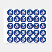 USA Handicapped ラベル (シート)