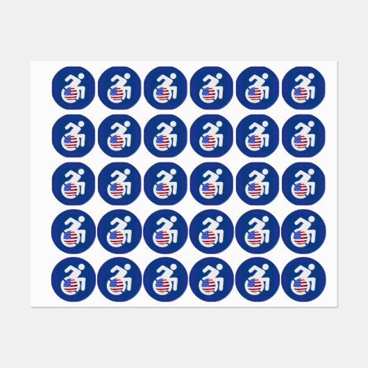 USA Handicapped ラベル (シート)