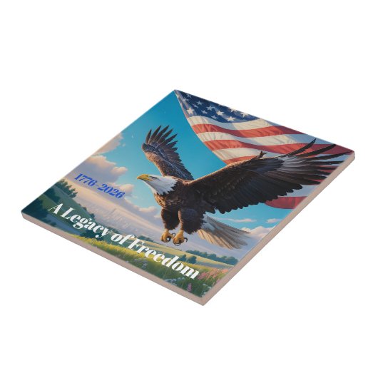USA Heritage Eagle & Flag 250 Years Anniversary タイル (側面)