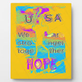 USA Hope:テクスチャカラフルデザイン フォトプラーク (正面)