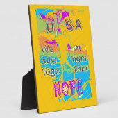 USA Hope:テクスチャカラフルデザイン フォトプラーク (側面)