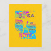 USA Hope:テクスチャカラフルデザイン ポストカード (正面)