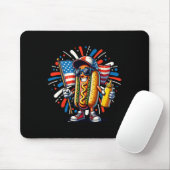Usa Hot Dog American Flag Usa 4th Of July Fourth P マウスパッド (マウス)