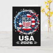 Usa Ice Hockey 2026 Hockey 2026 Usa 2026  カード (黄色い花)
