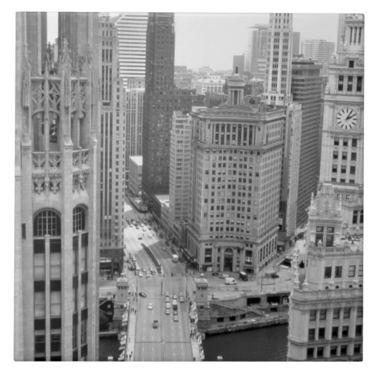 USA, IL, Chicago, Loop from Hotel タイル (正面)