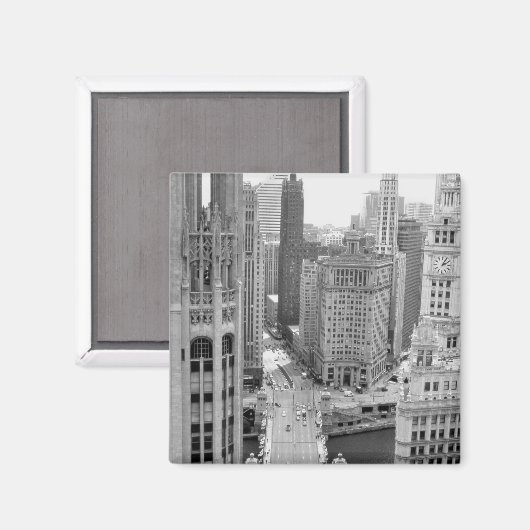 USA, IL, Chicago, Loop from Hotel マグネット (正面/裏面)