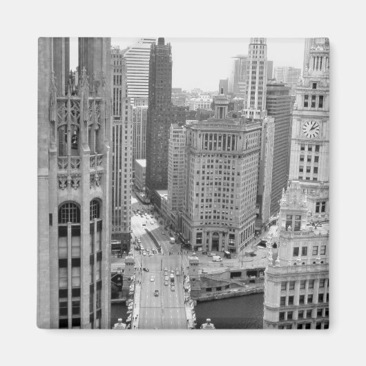 USA, IL, Chicago, Loop from Hotel マグネット (正面)