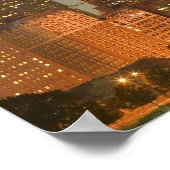 USA, Illinois, Chicago: City Skyline / Evening ポスター (角)