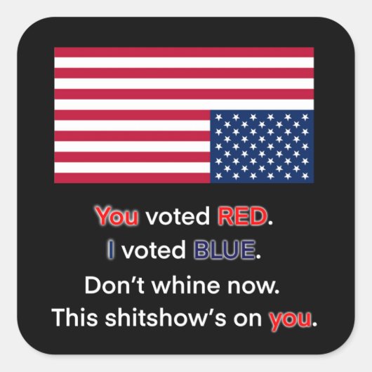 USA in Distress スクエアシール (正面)