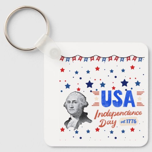 USA Independence Day キーホルダー (正面)