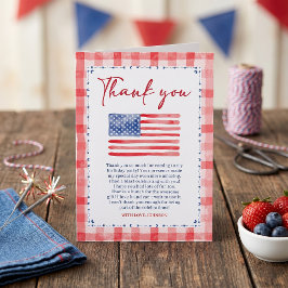 USA Independence Day Birthday Thank You Card サンキューカード