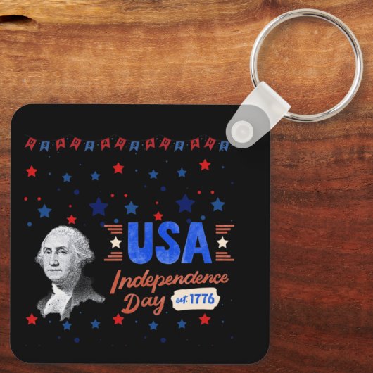 USA Independence Day black キーホルダー (裏面)