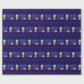 USA Independence Day deep blue ラッピングペーパー (フラット)