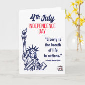 USA Independence Day - Liberty カード (黄色い花)