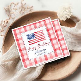 USA Independence Day Themed Birthday スタンダードカクテルナプキン