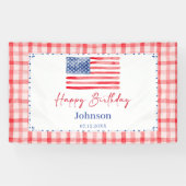 USA Independence Day Themed Birthday 横断幕 (横)