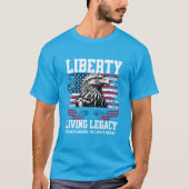 USA Liberty Eagle Living Legacy Celebration Design Tシャツ (正面)
