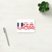USA Logo Initials with American flag ポストイット (オフィス)