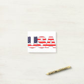 USA Logo Initials with American flag ポストイット (デスク上)