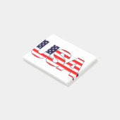 USA Logo Initials with American flag ポストイット (アングル)