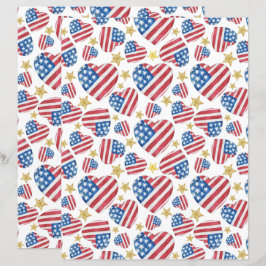 USA Love Scrapbook Paper