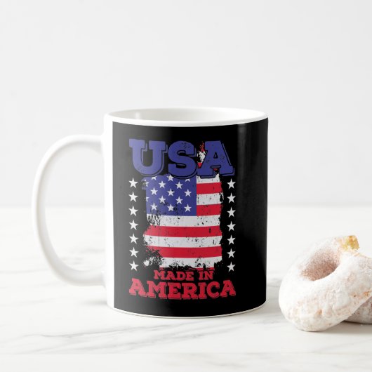 USA "Made in America" コーヒーマグカップ (ドーナツ)