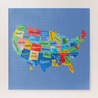 USA MAP水彩画ジグソーパズル ジグソーパズル