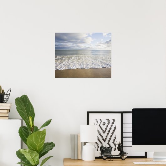 USA, Massachusetts, Empty beach ポスター (ホームオフィス)