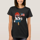 USA 'Merica 4th of 7月の男性女性キッズパトおもしろいリ Tシャツ (正面)