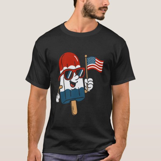USA 'Merica 4th of 7月の男性女性キッズパトおもしろいリ Tシャツ (正面)