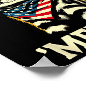 Usa Merica Cat 7月の4th男性女性キッズパおもしろいー ポスター (角)