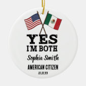 USA Mexico Dual Citizenship Custom セラミックオーナメント (正面)