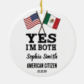 USA Mexico Dual Citizenship Custom セラミックオーナメント (裏面)