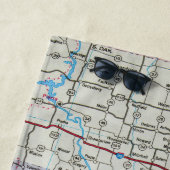 USA Midwest Map  ビーチタオル (インサイチュ)