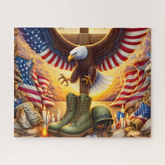 USA Military Boots ジグソーパズル (横)