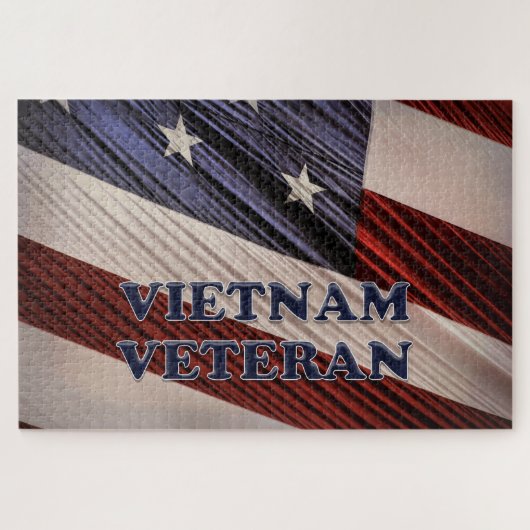 USA Military Patriotic Flag Vietnam Veteran ジグソーパズル (横)