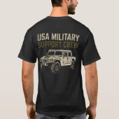 USA Military Support Crew Tシャツ (裏面)