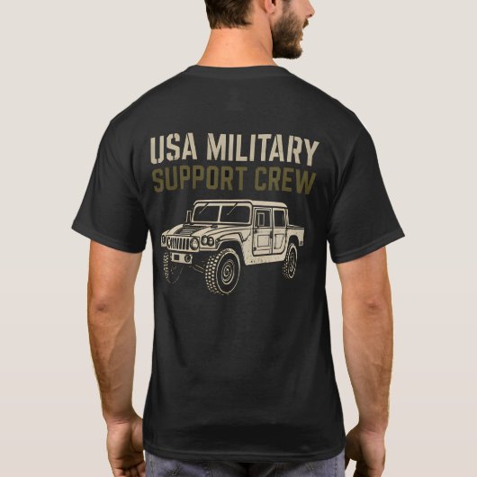 USA Military Support Crew Tシャツ (裏面)