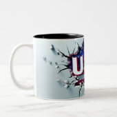 USA Mug, 4th of July Mug, Independence Day ツートーンマグカップ (左)