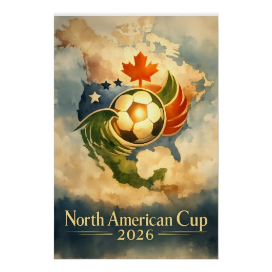 USA MX CA Fine Art Wall Art World Cup  ポスター (正面)