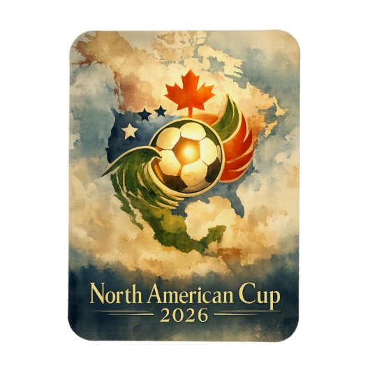 USA MX CA Fine Art Wall Art World Cup  マグネット (縦)