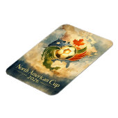 USA MX CA Fine Art Wall Art World Cup  マグネット (左側)