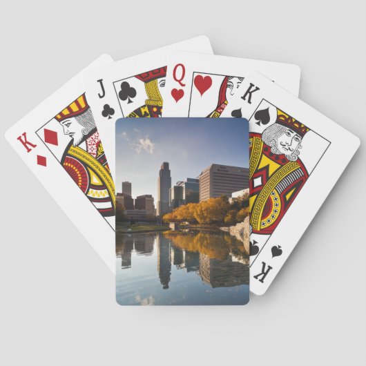 USA, Nebraska, Omaha, Gene Leahy Mall, Skyline トランプ (裏面)