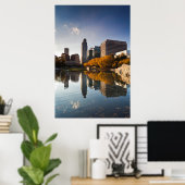 USA, Nebraska, Omaha, Gene Leahy Mall, Skyline ポスター (ホームオフィス)